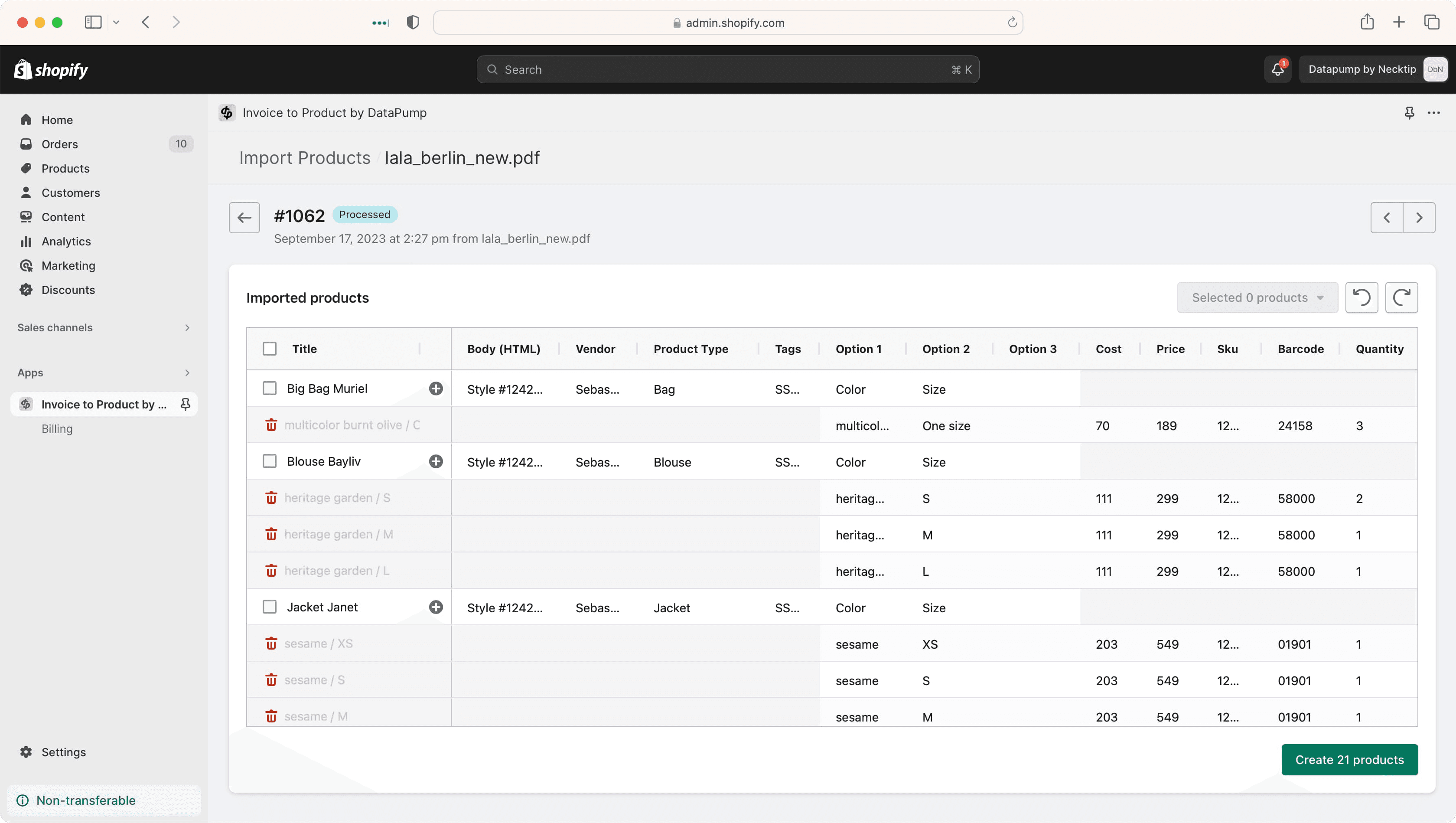 DataPump project preview